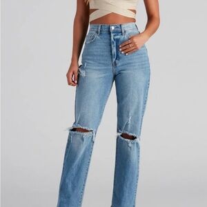 NWT Windsor Women's High Rise Distressed Boyfriend Jeans size 11